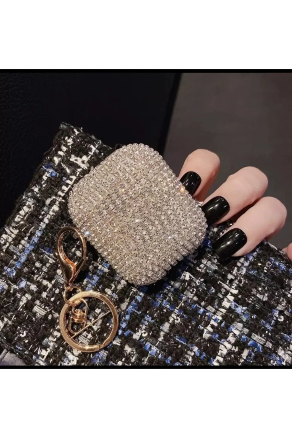 Diamond Taşlı Airpods 1. Ve 2. Nesil Uyumlu Silikon Kılıf - Görsel 4